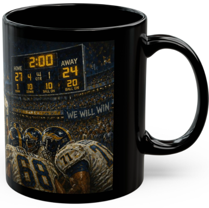 "The 2-Minute Drill" Football 15 oz. Coffee Mug