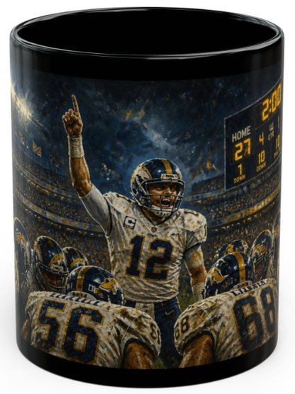 "The 2-Minute Drill" Football 15 oz. Coffee Mug