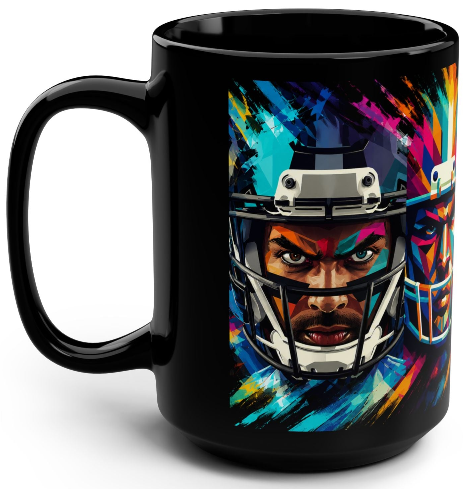 4 Horsemen Faces Helmet Mug | Black 15oz