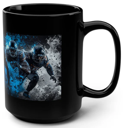 "Blitz Mode" Football Coffee Mug — 15oz Black Ceramic