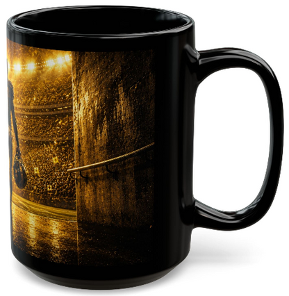 "Brotherhood" Football Coffee Mug – 15 oz. Black Ceramic